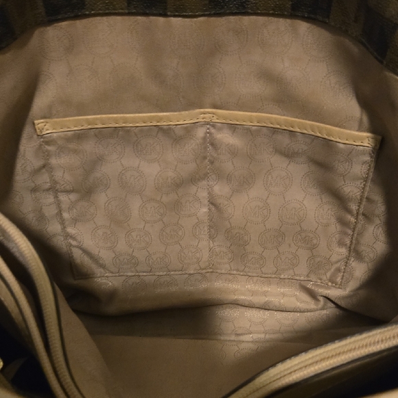 Michael Kors Checkered Tote - Black and Tan - Picture 10 of 16